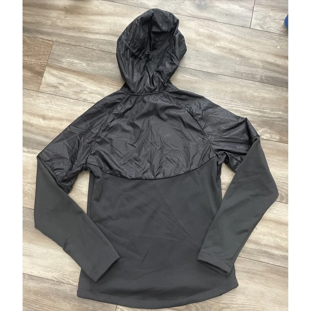 Nike Dri Fit Windbreaker Hoodie WSU Cougars Charcoal/Crimson Sz M-See Measurment